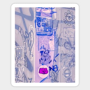 Soft Pink Grey Graffiti Street Art NYC Magnet